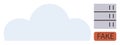 Cloud Computing Concept Highlighting Fake Server Data Risks and Security Awareness Royalty Free Stock Photo