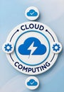 Cloud Computing Concept With Cloud Icon And Lightning Symbol For Data Services Royalty Free Stock Photo