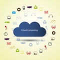 Cloud computing concept with icons Royalty Free Stock Photo