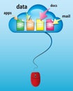 Cloud computing concept illustration