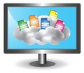 Cloud computing concept illustration Royalty Free Stock Photo