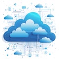 cloud computing concept illustration Royalty Free Stock Photo