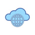 Cloud Computing Concept Illustration Globe World Connection Networking Communication Technology Global Network Royalty Free Stock Photo