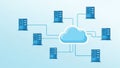 Cloud Computing Concept With Interconnected Servers and Data Storage Royalty Free Stock Photo