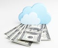 Cloud computing concept, money Royalty Free Stock Photo