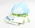 Cloud computing concept, money Royalty Free Stock Photo