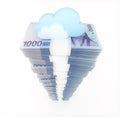 Cloud computing concept, money Royalty Free Stock Photo