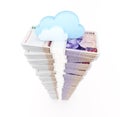 Cloud computing concept, money Royalty Free Stock Photo