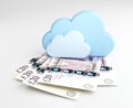 Cloud computing concept, money