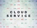 Cloud computing concept: Cloud Service on Digital Data Paper background Royalty Free Stock Photo