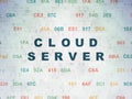Cloud computing concept: Cloud Server on Digital Data Paper background Royalty Free Stock Photo