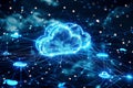 Cloud Computing Concept With Prominent Cloud Icon Surrounded By Global Connections Royalty Free Stock Photo