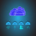 Cloud computing Concept and public, private, hybrid cloud