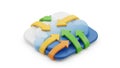Cloud computing concept with colorful arrows indicating data flow and synchronization image Royalty Free Stock Photo