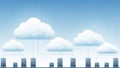Cloud Computing Concept with Servers and Data Storage Royalty Free Stock Photo