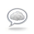 Cloud computing concept with speech bubble icon Royalty Free Stock Photo