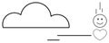 Cloud Computing Concept with Simplistic Design Cloud, happy Face, and Heart Elements Royalty Free Stock Photo