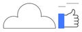 Cloud Computing Concept with thumbs up Icon Reliability and User Approval Royalty Free Stock Photo
