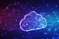 Cloud Computing Concept, Cloud computing technology internet concept background Royalty Free Stock Photo
