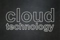 Cloud computing concept: Cloud Technology on chalkboard background Royalty Free Stock Photo