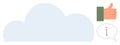 Cloud Computing Concept with Thumbs-Up and Speech Bubble Icon Feedback and Information Royalty Free Stock Photo