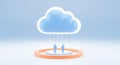 Cloud Computing Concept with Two Figures Royalty Free Stock Photo