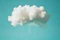 Cloud computing concept, white cloud floating with a usb pen drive hanging down Royalty Free Stock Photo