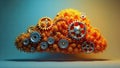 Cloud Computing Conceptual Made Of Gears Royalty Free Stock Photo
