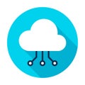 Cloud Computing Connection Circle Icon