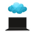 Cloud computing connection isolated icon design, vector illustration graphic Royalty Free Stock Photo