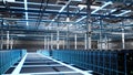Cloud computing, connectivity and storage units in modern server room Royalty Free Stock Photo