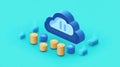 Cloud Computing Cost Efficiency: Visual Representation of Pay-Per-Use Pricing Models and Resource Optimization Royalty Free Stock Photo