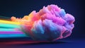 Cloud Computing Creative Icon. Simple, 2D Rendering, High Definition, Amazon Web Services, Microsoft Azure Royalty Free Stock Photo