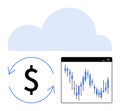 Cloud Computing with Currency Exchange and Market Data Integration Royalty Free Stock Photo