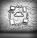 Cloud computing cycle Royalty Free Stock Photo
