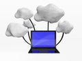 Cloud Computing 3D Illustration Royalty Free Stock Photo
