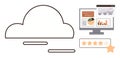 Cloud Computing for Data Analysis, E-Commerce, and Customer Feedback Representation Royalty Free Stock Photo