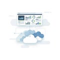 Cloud Computing Data Analytics Dashboard Illustration Royalty Free Stock Photo