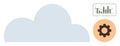 Cloud Computing with Data Analytics and Gear Symbol Technology and Performance Royalty Free Stock Photo
