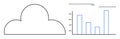 Cloud Computing and Data Analytics with Minimalist Bar Graph Representation Royalty Free Stock Photo