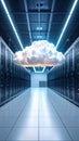 Cloud Computing Data Center Technology Shows Data Storage and Digital Information Royalty Free Stock Photo