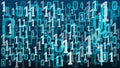 Cloud computing data chaos, processing deep learning algorithm Royalty Free Stock Photo