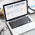 Cloud Computing Data Digital Storage Graphic Concept