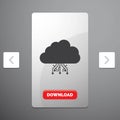 cloud, computing, data, hosting, network Glyph Icon in Carousal Pagination Slider Design & Red Download Button Royalty Free Stock Photo