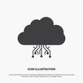 cloud, computing, data, hosting, network Icon. glyph vector gray symbol for UI and UX, website or mobile application Royalty Free Stock Photo