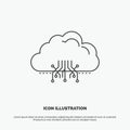 cloud, computing, data, hosting, network Icon. Line vector gray symbol for UI and UX, website or mobile application Royalty Free Stock Photo