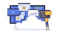 Cloud computing and data management Royalty Free Stock Photo