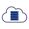 Cloud computing and data management icon Royalty Free Stock Photo