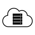 Cloud computing and data management icon Royalty Free Stock Photo