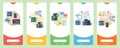 Cloud Computing, data mining and data center icons Royalty Free Stock Photo